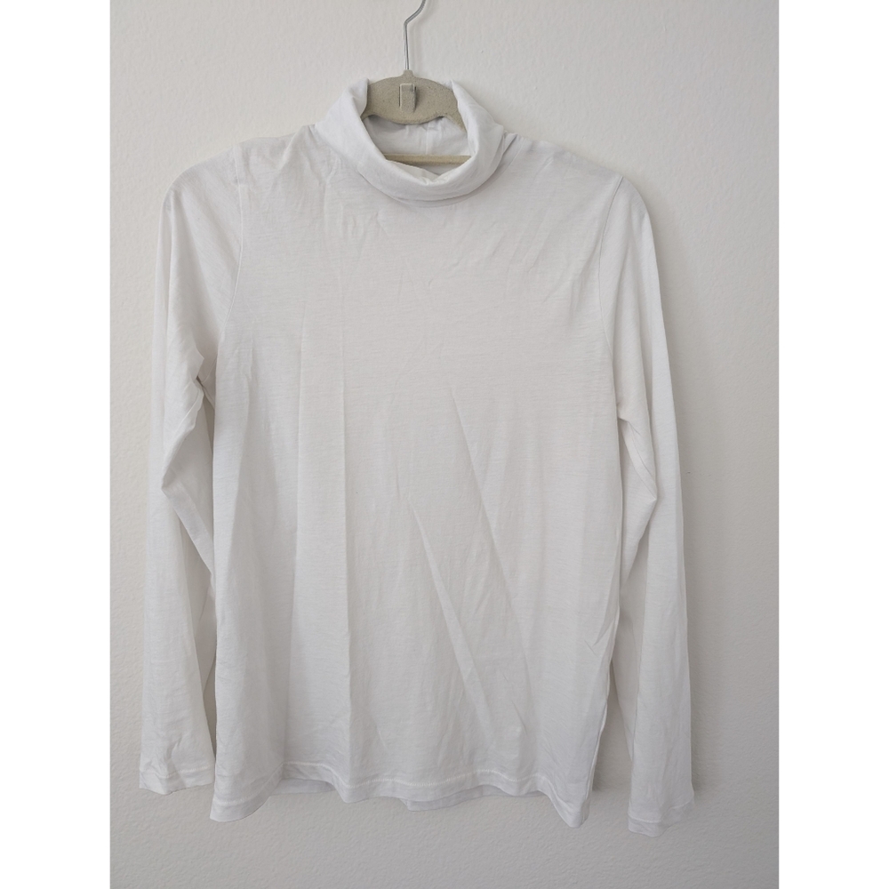 Madewell White Turtleneck Long Sleeve (S)